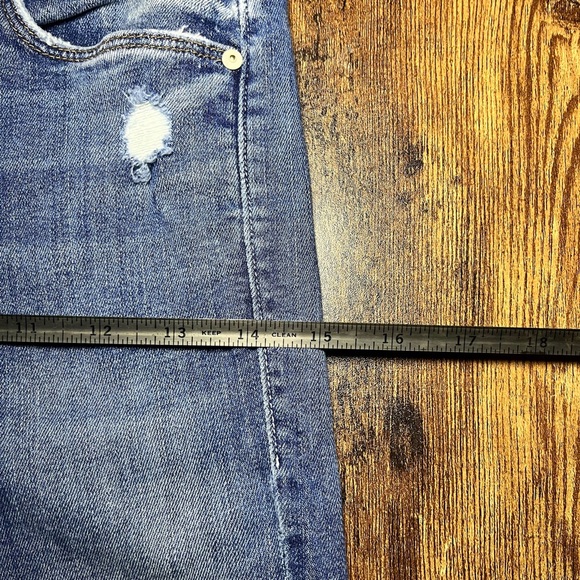 Mother Denim Looker High Waisted Skinny Jeans | Knee Rips, Ankle Fray, Size 25 - Picture 4 of 9